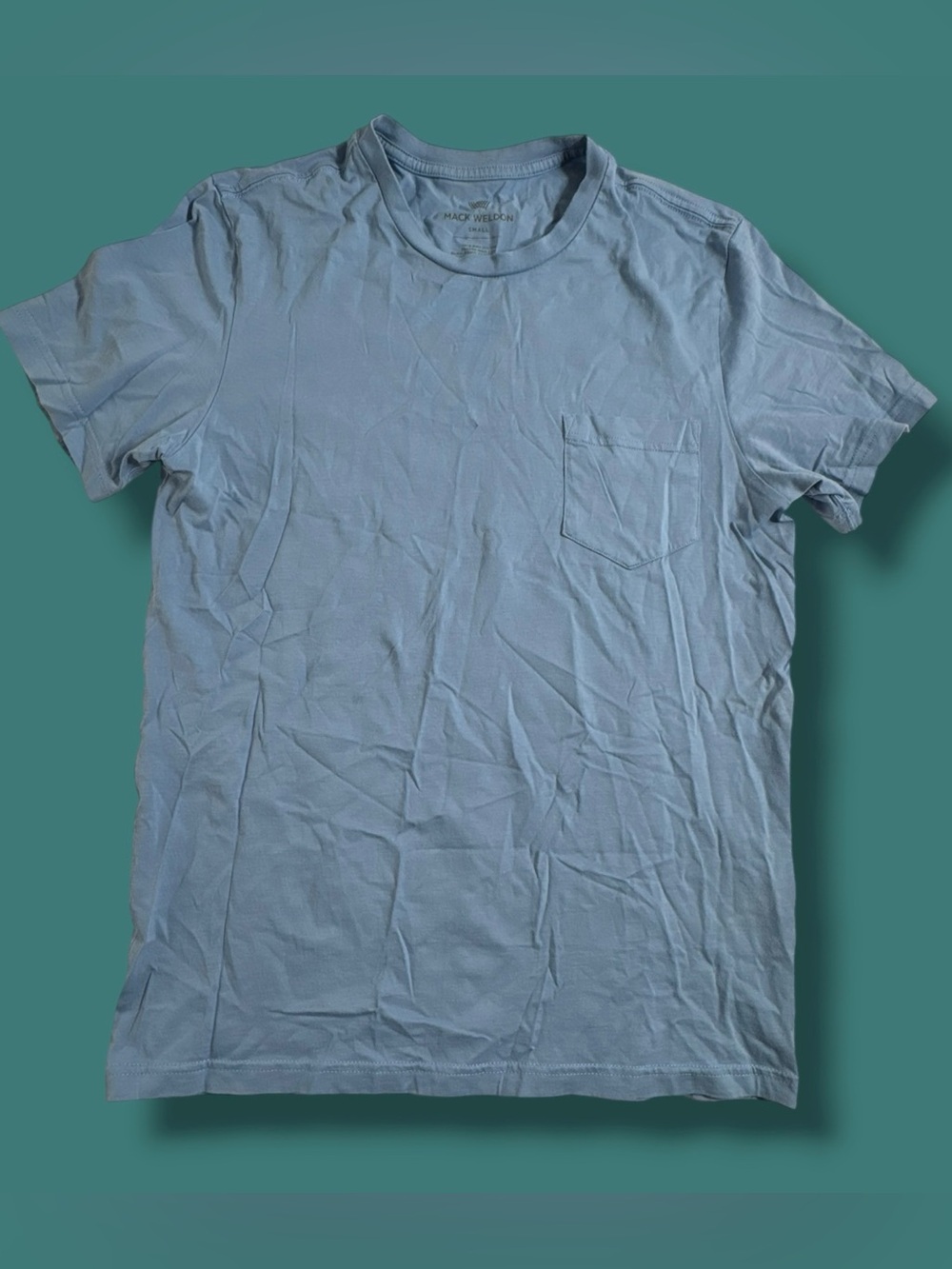 Mack Weldon Crewneck T-Shirt Men’s Small Blue Pima Cotton Premium Basic